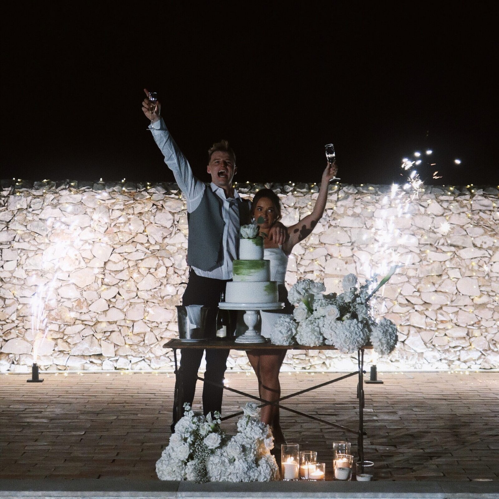 Wedding Toast and Cake Cutting